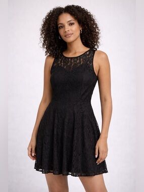 aniina black lace dress
